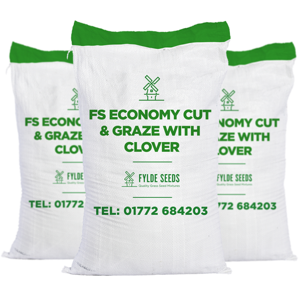 FS Economy Cut & Graze grass seeds with Clover